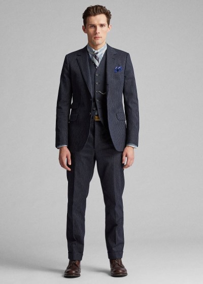 Pánské Sako Ralph Lauren Pinstripe - 68457-TWZL